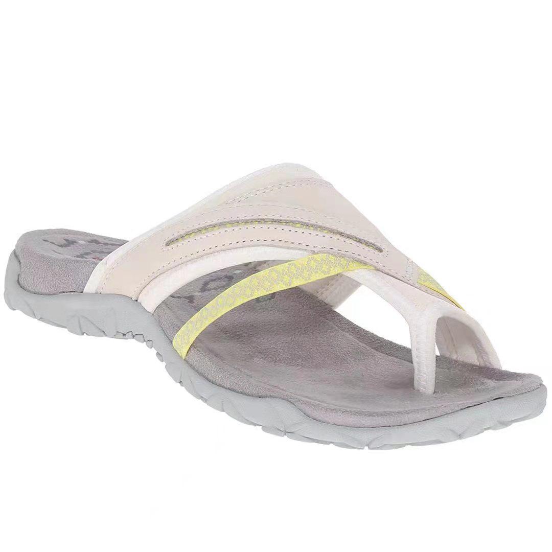 Sommer Damen Schuhe Komfort Strand Flip Flops Damen Gummi Flache Sandalen Lässige Sneaker Hausschuhe Damen Übergröße 43 Sandalen 36 beige