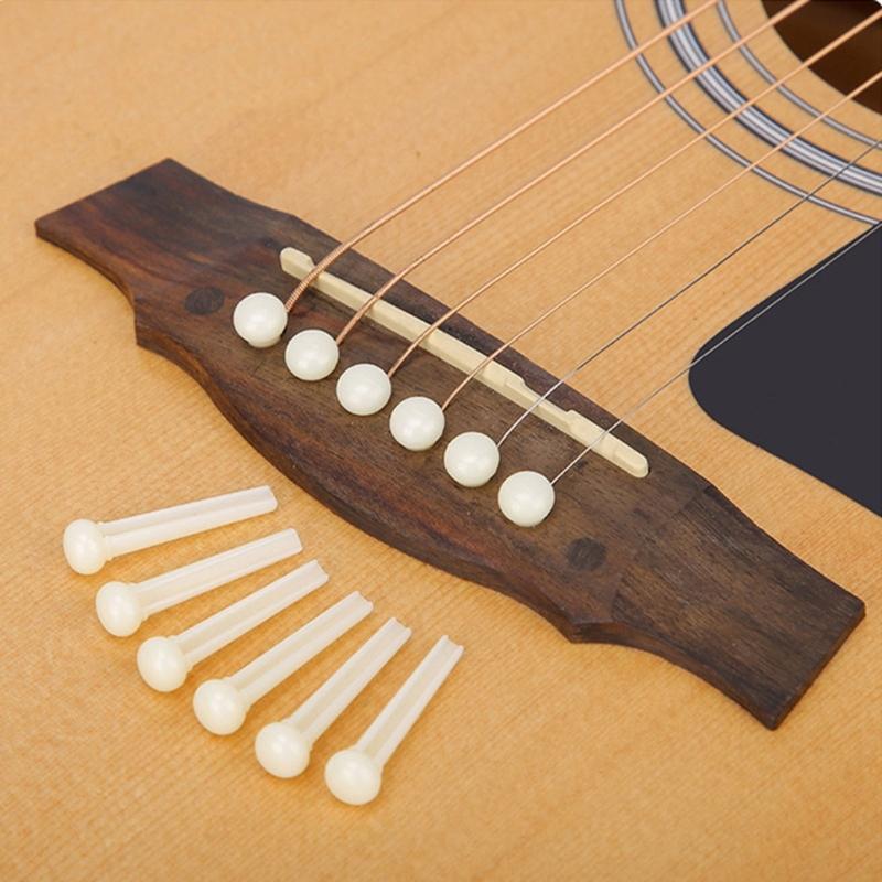 Acoustic Guitar Bridge Pins with Bridge Pin Puller Set Bass Guitar Bridge Pegs Stringed Instruments String Nail Remover