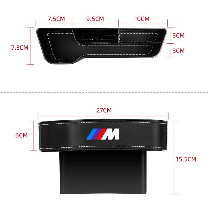 2 Piezas Organizador de Asiento de Coche Caja de Almacenamiento para la Ranura del Asiento Artículos Multifunción Para BMW Performance Power M1 M2 M3 M4 M5 M6 M8 E36 E60 E46 E39 E46 E90 E60 F07