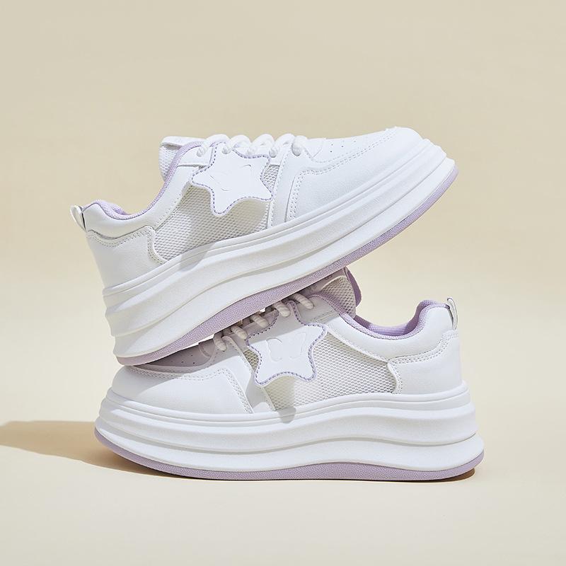 

Fashion 2025 Summer Little White Shoe New Korean Version ins Female Students Platform Heightening Vreathable Casual Shoes Sneakers Women 40