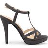 Allegra K Women's T-Strap Slingback Platform Stiletto Heel Sandals, Gray, Size 23.5cm