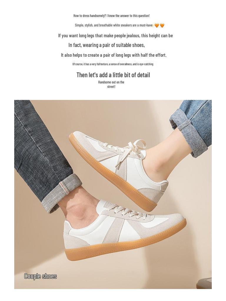 Bequeme Atmungsaktive Rutschfeste Lässige Sneakers mit Dicker Sohle im Deutschen Stil für Paare