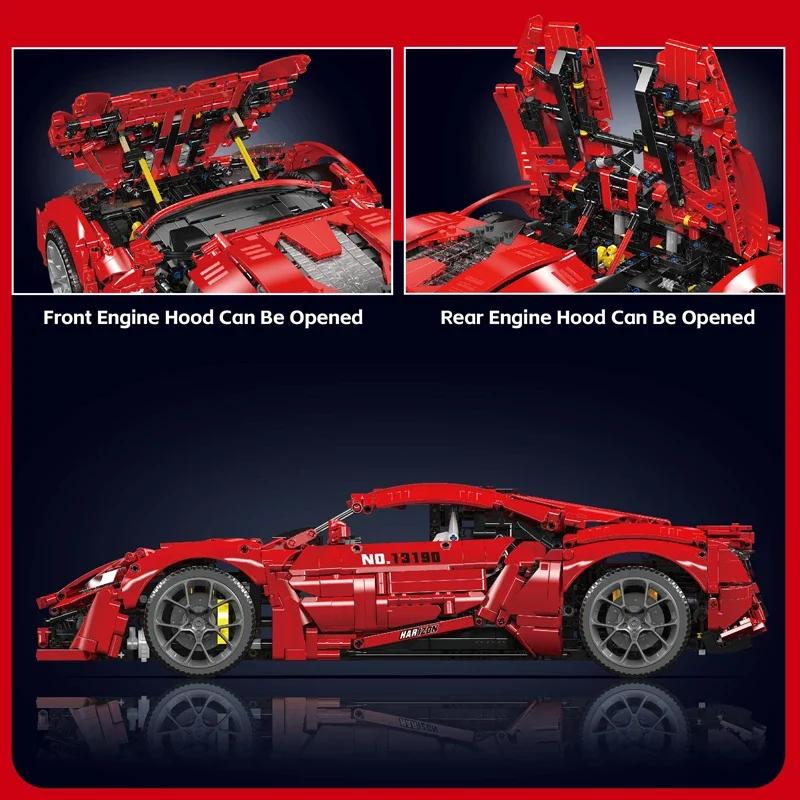 Mould King 13190 Technical Car Toys The APP& RC Red Lyken Sport Racing Car Building Block Assembly Brick Set Kids Christmas Gift