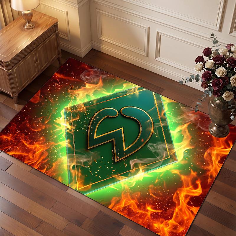 Tappeto in Velluto di Cristallo con Stampa Calcio Werder Bremen, Comodo Assorbente d'Acqua Antiscivolo Tappeto per Pavimenti Interni
