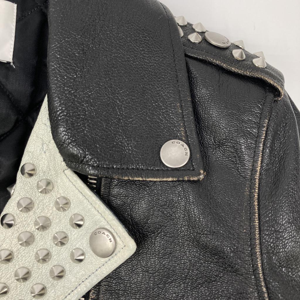 Coach × Disney Black 000 2015 Studded Double Rider Jacket Jacket 2 blackUsed