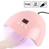 54W Dual Light UV LED Nail Lamp for Gel Curing, Large Space, Sun Pink