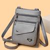 Damen weiche Lederschulter-Crossbody-Tasche Münzbörse