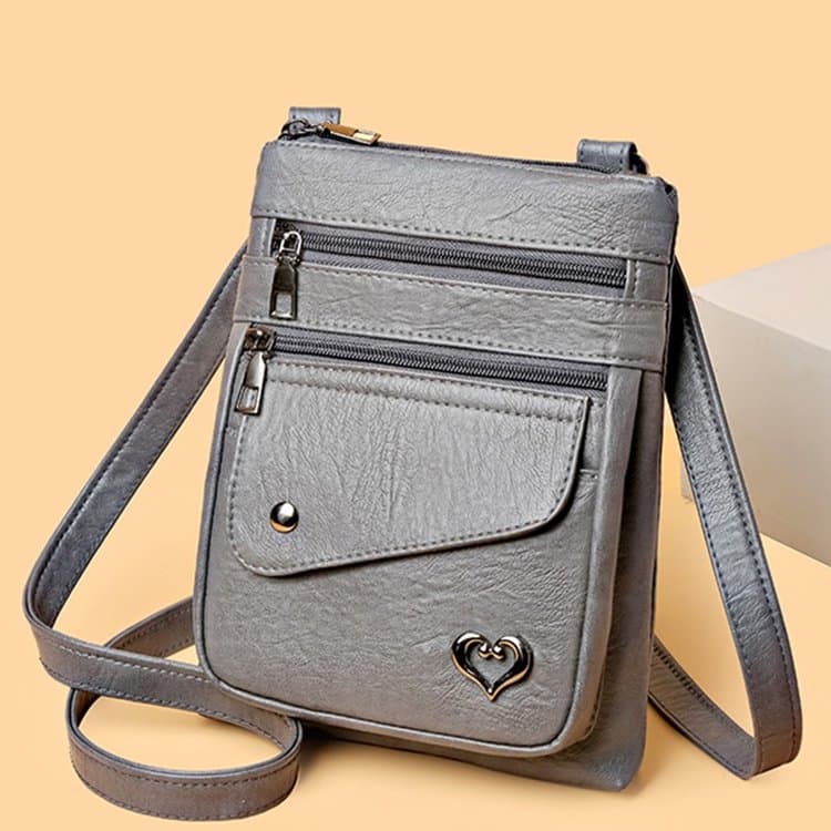 Damen weiche Lederschulter-Crossbody-Tasche Münzbörse