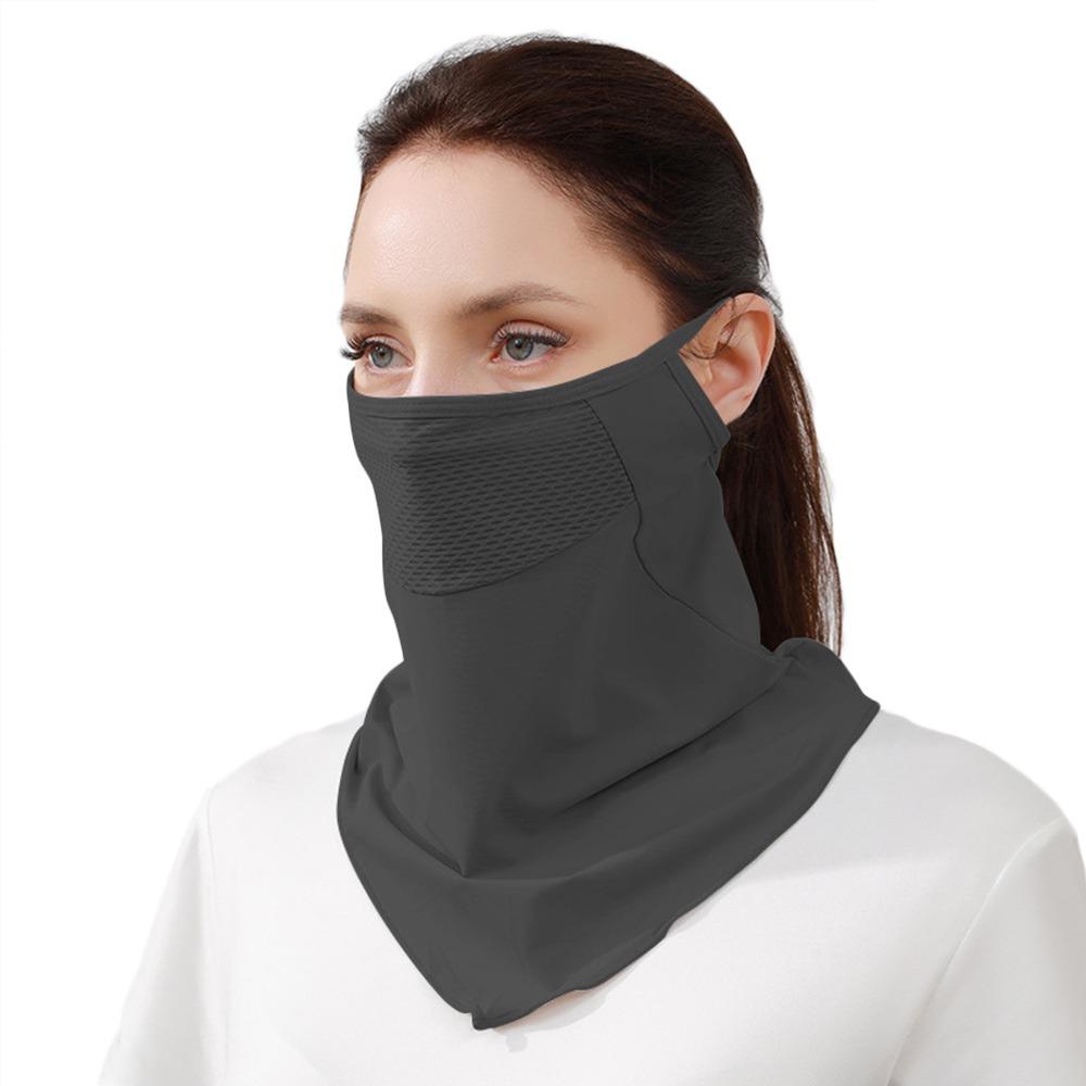 Ice Silk Sunscreen Face Scarf Mesh Neck Wrap Cover Breathable Summer Mask  Fishing