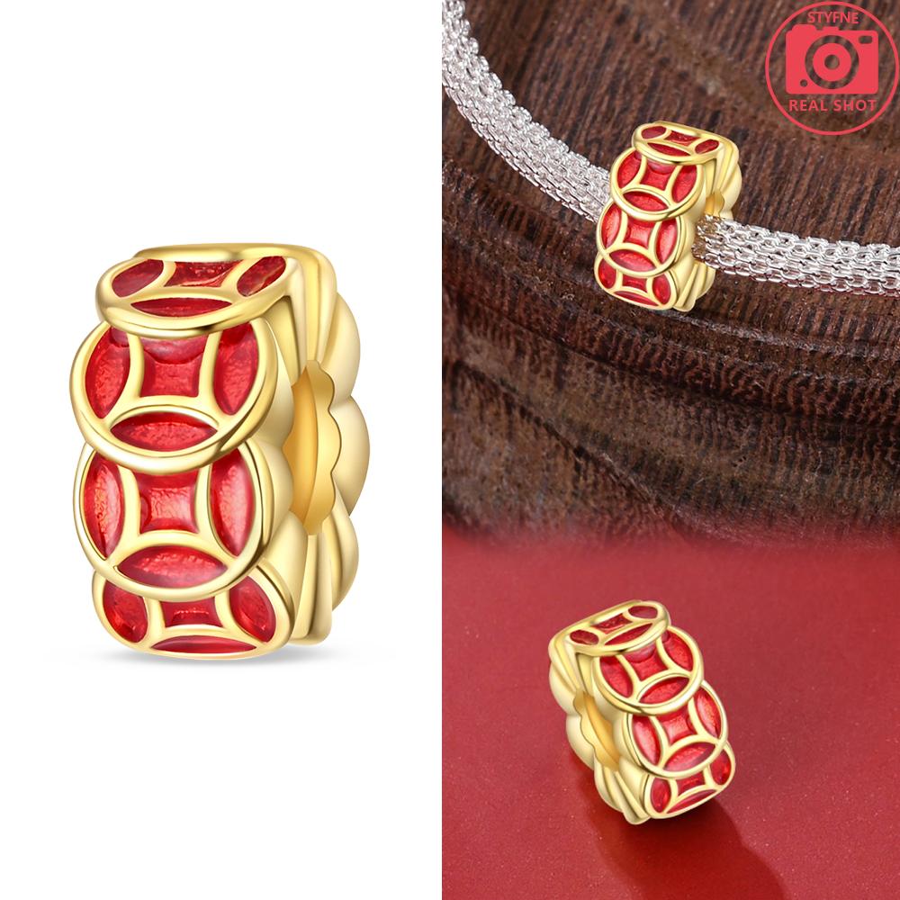 Original Funkelndes Gold Rose Heller Stern Herz Anhänger Charm Perlen Kupfer Passend Armband DIY Jubiläum Schmuck Geschenk