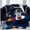 1PC Custom Name Astronaut Rocket Space Blanket Versatile,all-season Throw Suitable for the Living Room,bedroom,camping,travel,and Gift