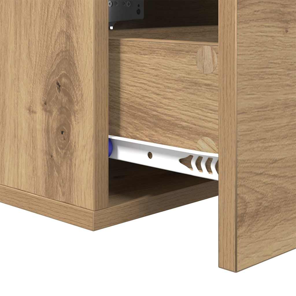 Artisan Oak Nightstand 35 x 35 x 20 cm Particleboard