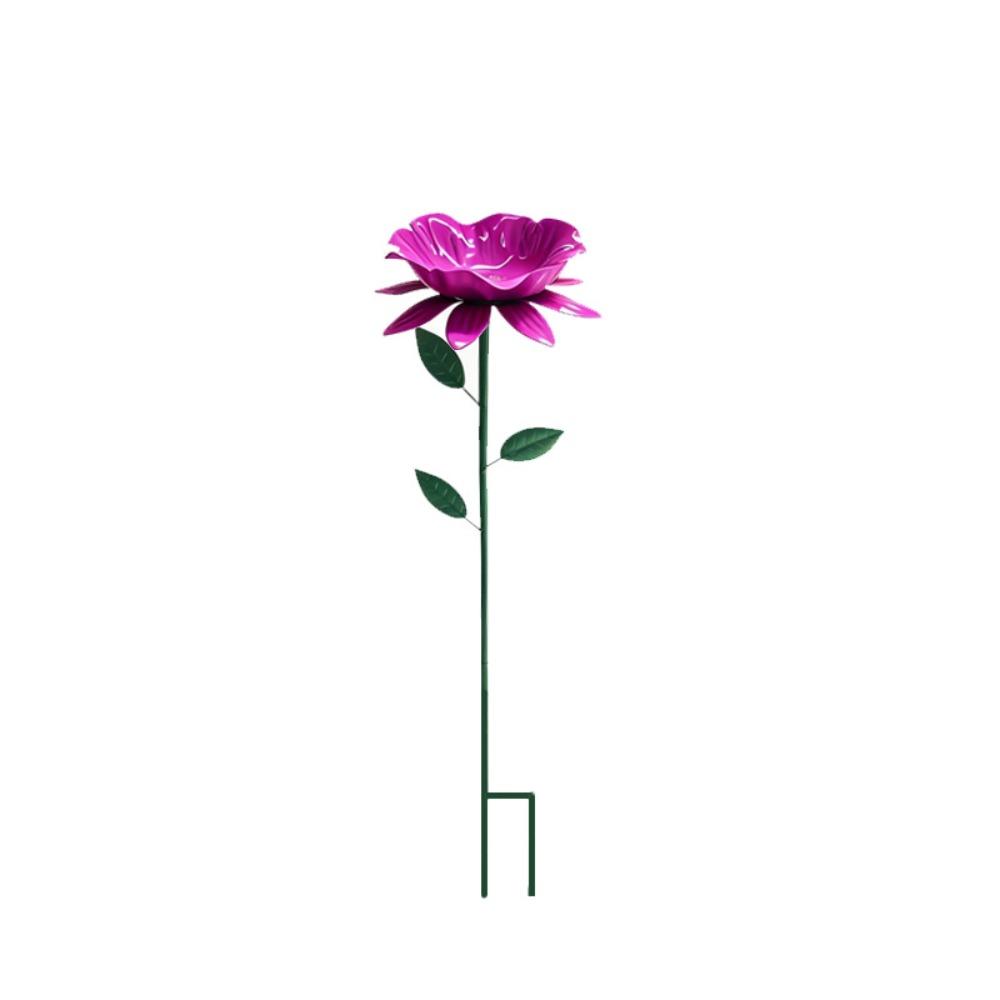 Weather Resistant Bird Bath Stake Flower Shape Bee Watering Station Yard Decoration