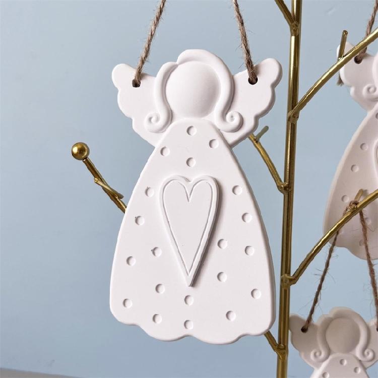Heat Resistant Silicone Candle Mould With Girl Angelic Embossing for Handmade Gift Party Decoration