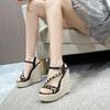 Fashion 14CM Sexy New Fashion Studs Ultra High Block Heel Platform Sandals Car Model Women Shoes