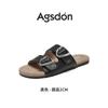 Augustine Slippers Women's Summer Wear 2025 New Flat-bottomed Lazy One-pedal Casual Soft-soled Beach Sandals