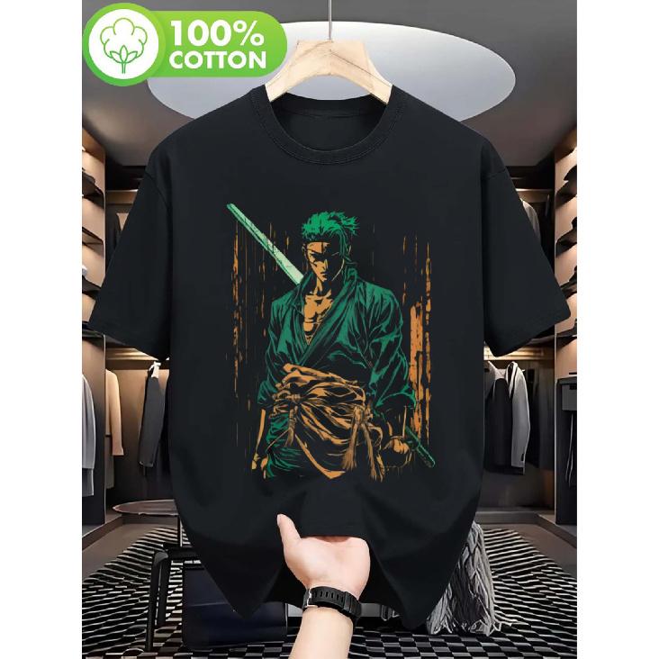 Retro Zoro So Cool 2025 Art Japanese Anime T-Shirt Gifts for Fans S-2XL S чёрный