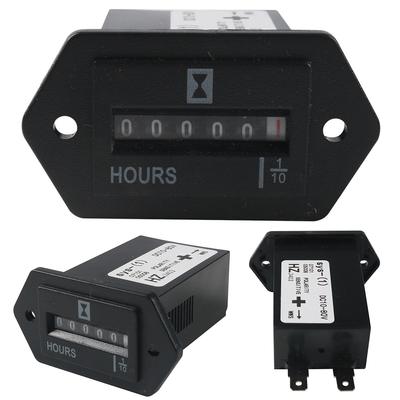 DC 10-80V Hour Counter Professional Engine Hourmeter Sealed Hour Meter Counter for Diesel Engine Generator Boat Motorcross Truck