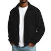 Men's Stand Collar Casual Jacket - Thick Lined Loose Fit Coat for Fall Winter