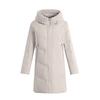 Luxurious Women's Mid-Length White Duck Down Jacket with Hood