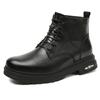 Men's Genuine Leather High-top With Hidden Inner Height Increase 4/6/8CM Heightened Casual Riding Fashion Anti-slip Casual Shoes