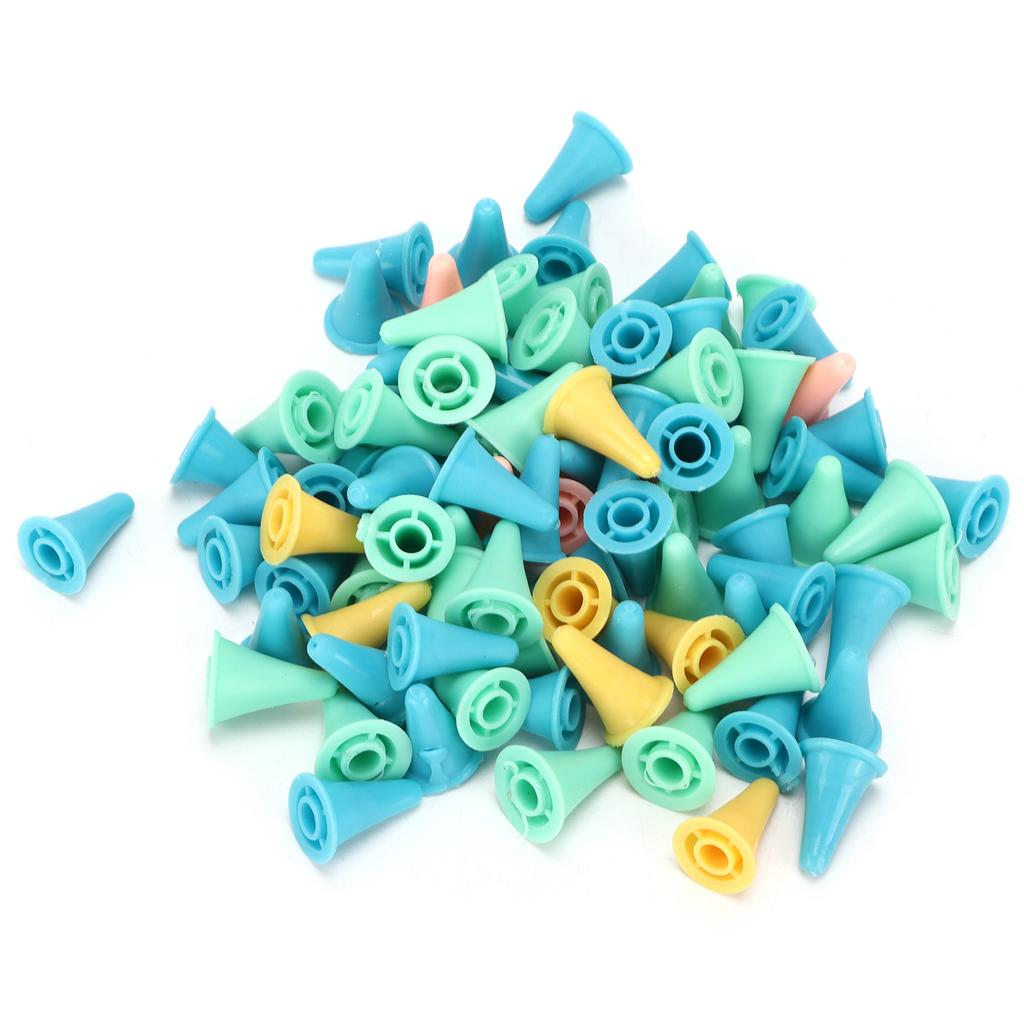 100Pcs Needle Protectors 2 Sizes Practical Colorful Silicone Knitting Needle Caps for Weaving