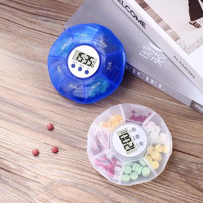 Portable 7-Compartment Weekly Pill Box with Electronic Sealed Design