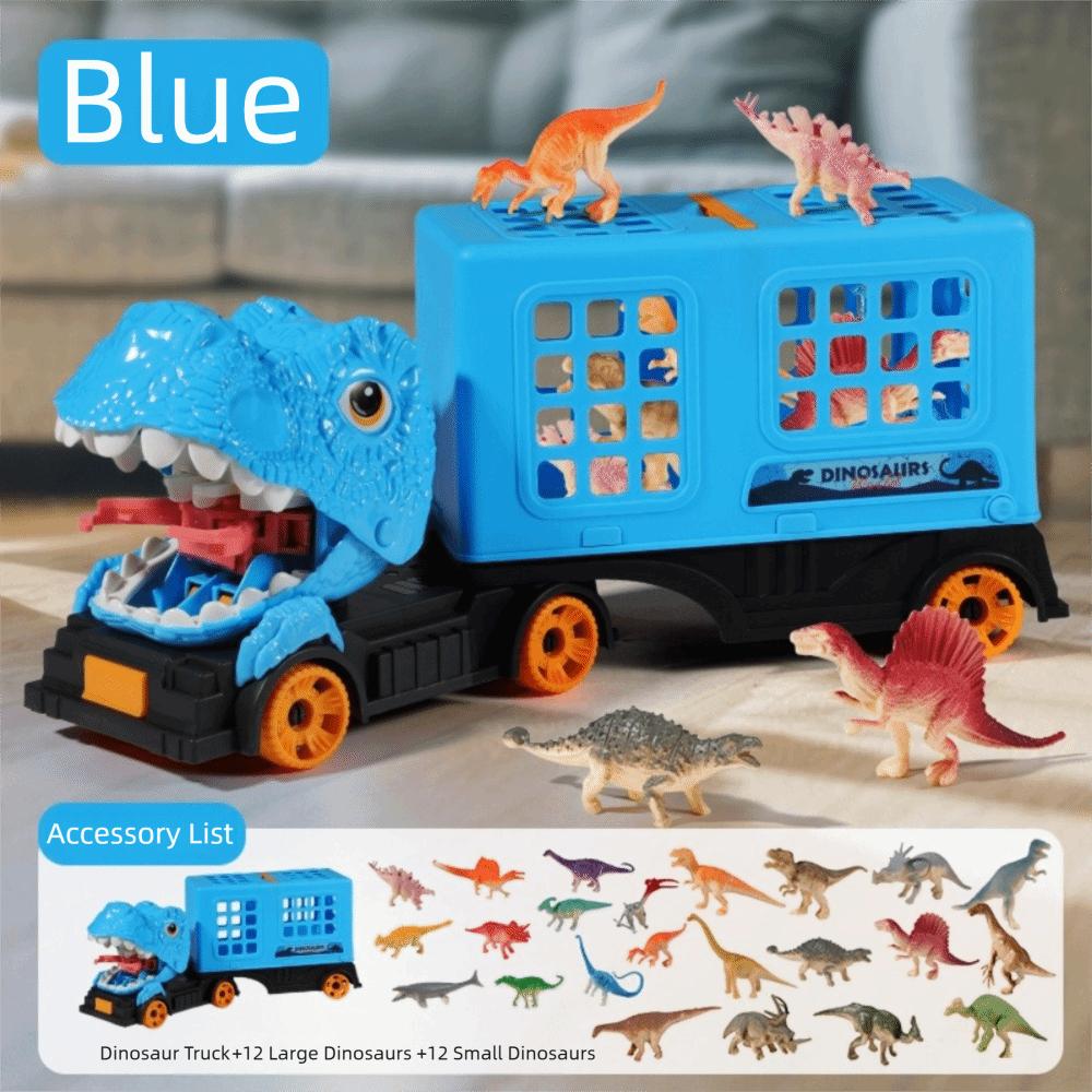 6/12 Dinosaur Model Dinosaur Truck Toys Ejection Function Dinosaur Transport  Toddler Toys