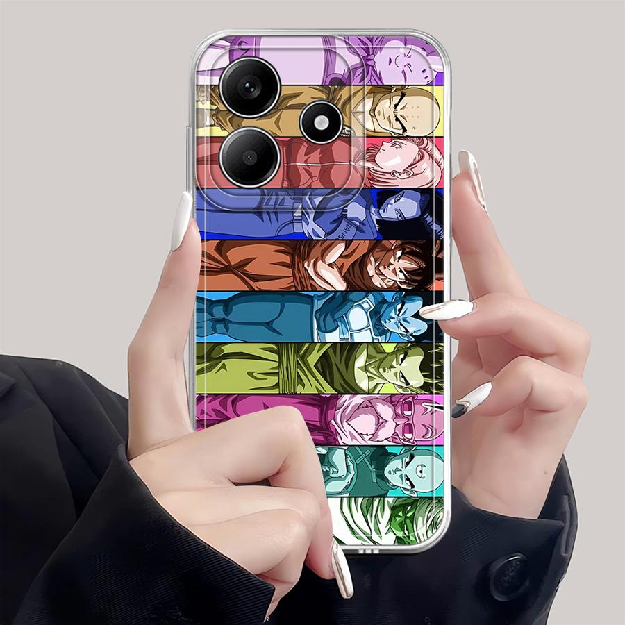 Fodral för Xiaomi Redmi Note 14 Pro Plus 13C 9 10 12S Note 13 10S 14C 11 A4 11S 12 Mjukt telefonfodral Tecknad Drakenboll Anime