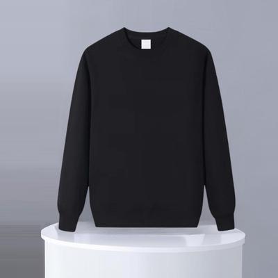 Autumn Winter Men Top O Neck Loose Pure Color Elastic Cuffs Pullover Mid Length Sport Daily Wear School Sweatshirt