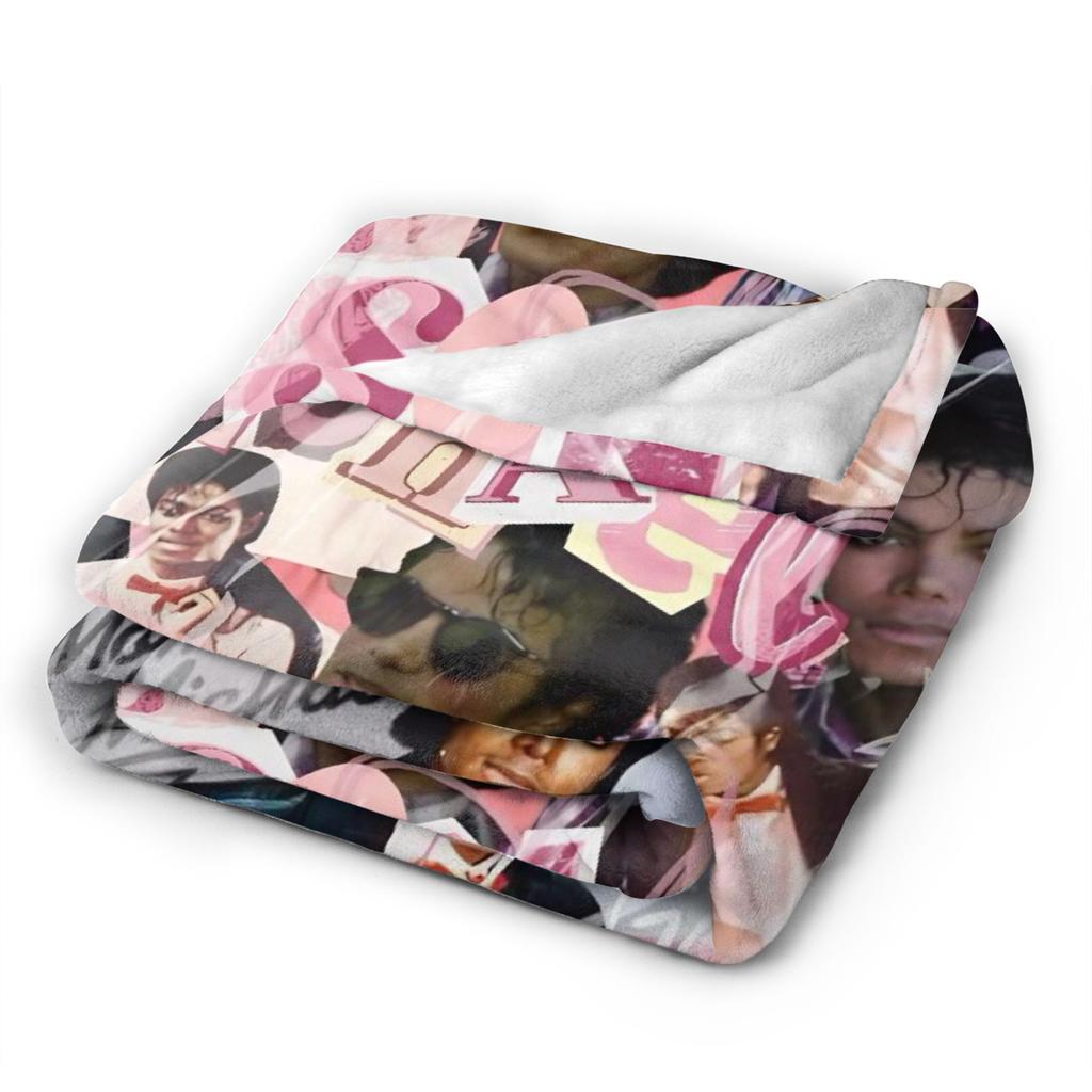 MJ King Of Pop Michael J-jackson Flannel Blanket  Throw Blanket for Couch Bed Decorative Fluffy Bedspread Sofa Bed Cover