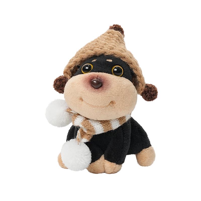 Plush Bee Dog Car Ornament - Cute Lying Doll for Console Display