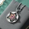 Stunning Geometric Lucky Star Spinner Pendant Necklace In Stylish Titanium Steel Design