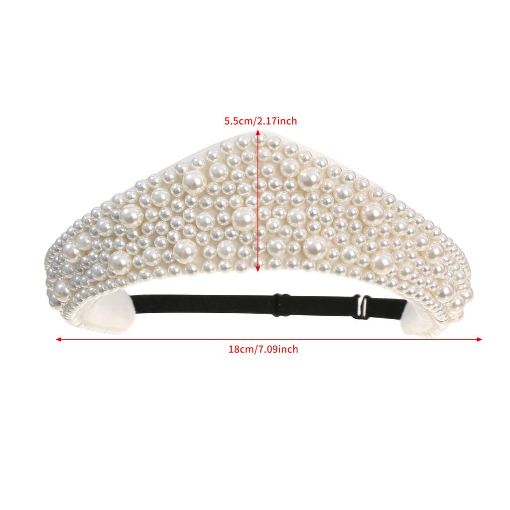 AWAYTR Velluto Perla Spugna Kokoshnik Elastico Fascia per Capelli Tessuto alla Moda Fasce per Capelli Cerchio Fascia Intrecciata per Capelli Accessori per Capelli di San Valentino per Ragazze