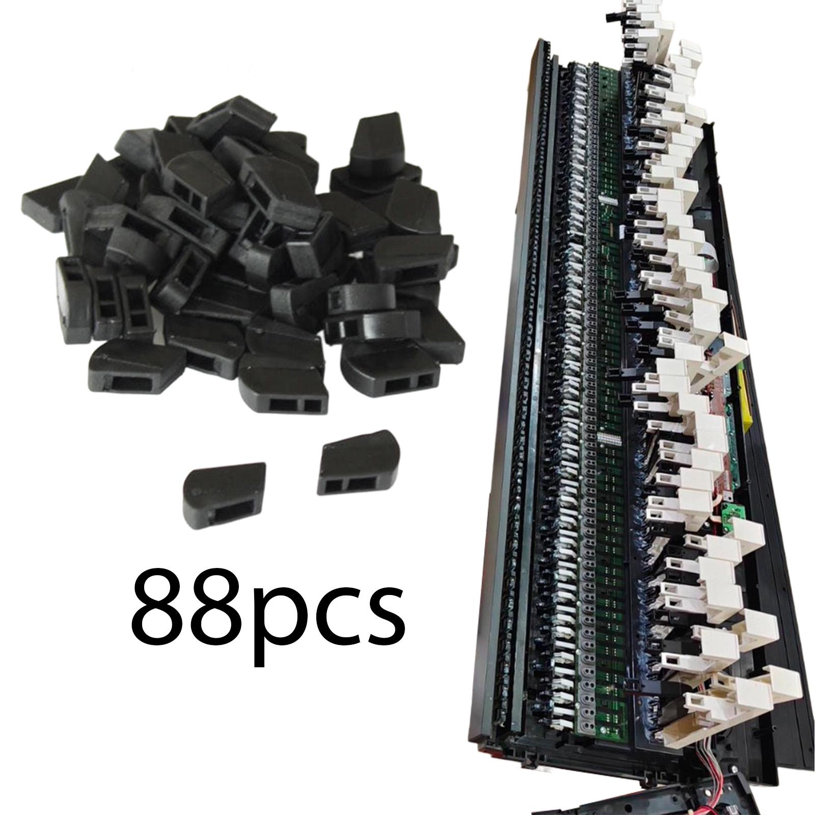 

88 Pieces Electric Piano Hammer Rubber Caps, ,Replacment,, Piano Accessories,Sturdy чорний