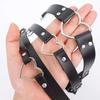1Pcs Black Heart Leg Garter Belt Elastic Straps Thigh Harness Stockings  Punk Gothic Accessories
