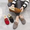 Doudou Shoes Single Shoes Winter New Women's Velvet Flat-bottomed Casual Shoes Lazy Cotton Shoes