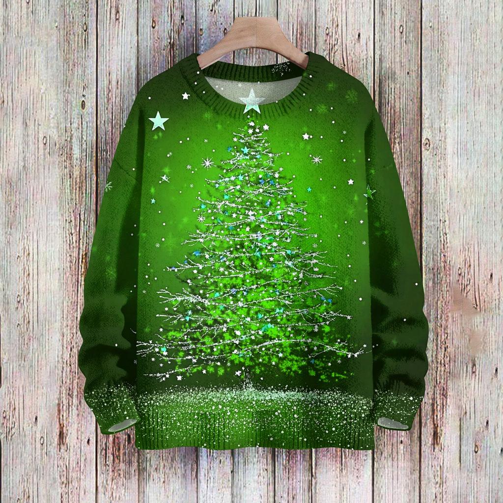 Christmas Sweatshirts For Women Knit Sweater Cute Shirt Fall Crewneck Pullover Tops