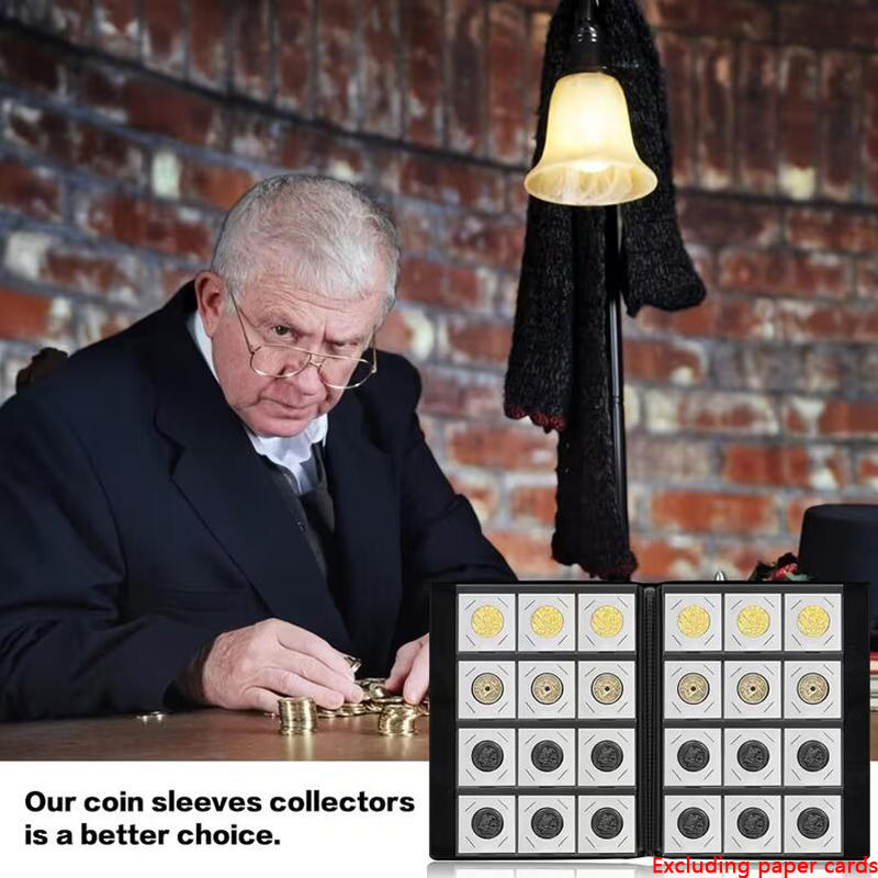 120 Large Pockets Commemorative Coin Collection Album Stamp Storage Book Ancient Coin Collection Scrapbook