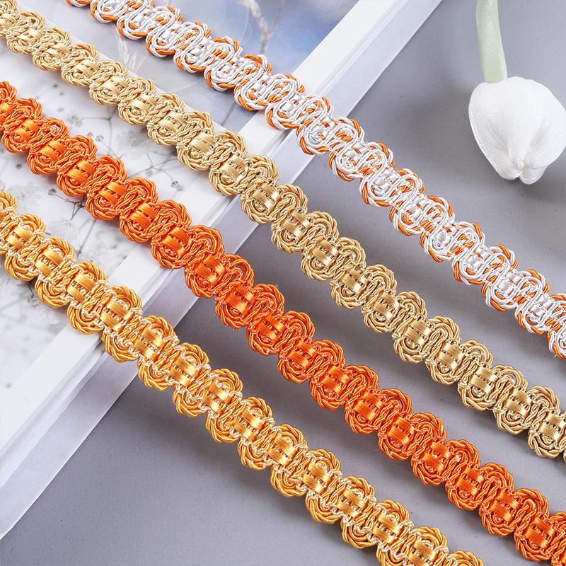 12 Meter Braided Lace Trim Fabric Fringe 1.5cm Width Lace Ribbon Apparel Curtain Diy Sewing Accessories Upholstery Decor Crafts