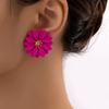 Pinkdudu Frosted Vintage Flower Stud Earrings Sweet Temperament Fashion Earrings Jewelry Accessories For Women PD1754