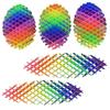 Rainbow Decompression Elastic Mesh Deformation Worm Fingertip Sensory Puzzle Toys Healing Decompression Stretchable Small Toys