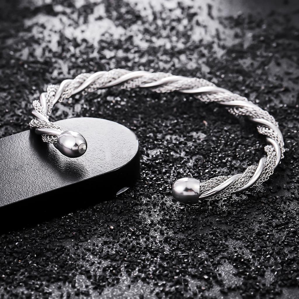 Twisted Non Fading Titanium Steel Simple Fashion Bracelet Bangle Unisex Jewelry