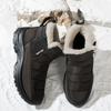 Women's Waterproof Large Size Winter Warm Snow Boots Padded Lining Ankle Boots Leather Fur One Anti-slip Hiking Sports Boots