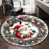 1pc Christmas Santa Claus Chair Mat - Anime Cartoon Design, Non-Slip Carpet for Office Chair, Festive Gift, Suitable for All Seasons, Living Room, Bed