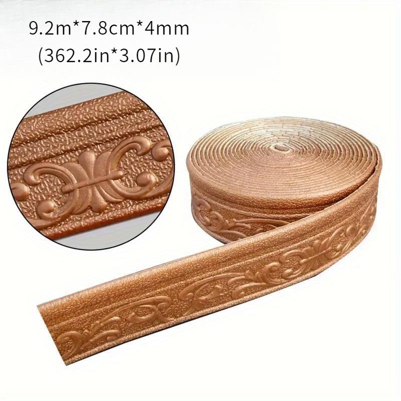 

9.2метри/Рулон 3D Пінопластова Настінна Плінтусна Лінія, Самоклейка Водонепроникна Декоративна Бордюрна Наклейка для Кутової Декорації Стін Готелю та Дому 9.2Mx7.8cm коричневий