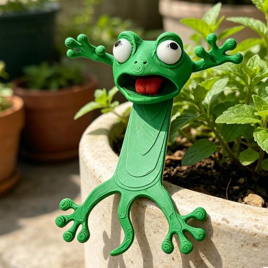 Marcador de Página Sapo de Desenho Animado 3D Animal Maluco Marcador de Página Sapo Esmagado Engraçado Fofo Ornamento para Estudantes Meninos Meninas Amantes de Livros