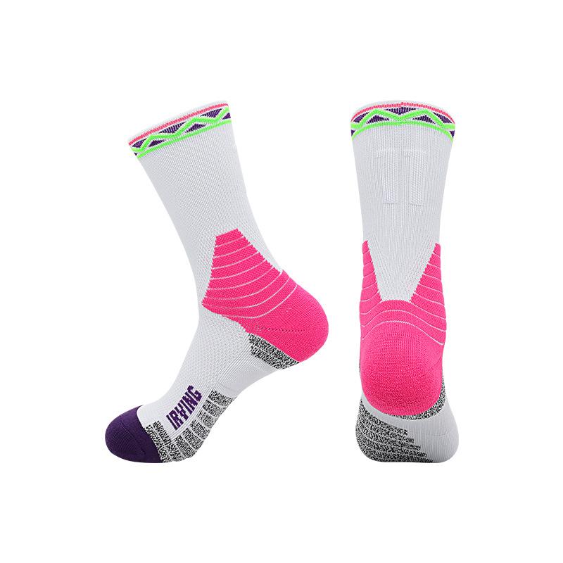Meias Esportivas Profissionais Outono e Inverno Masculinas Americanas de Cano Alto para Basquete Absorventes de Suor Tubo Longo Estrela Número Base de Toalha Meias