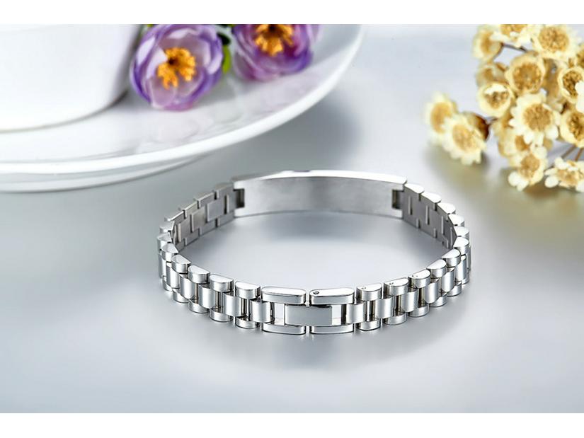 Polished Titanium Steel European and American Men's Bracelet - ES198