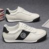 Leather Running Shoes for Men Casual Skate Shoes Sneakers-luxury Skateboard Trainers Free Shipping